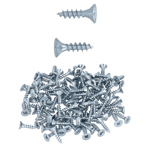 HELPMATE - Holzverbinderschrauben 4,0x16 mm galvanisch verzinkt - 100 Stück Universalschrauben Senkkopf mit PZ2-Antrieb und Vollgewinde - zur Befestigung von Beschlägen auf Holz HELPMATE - Holzverbinderschrauben 4,0x16 mm galvanisch verzinkt - 100 Stück Universalschrauben Senkkopf mit PZ2-Antrieb und Vollgewinde - zur Befestigung von Beschlägen auf Holz von HELPMATE