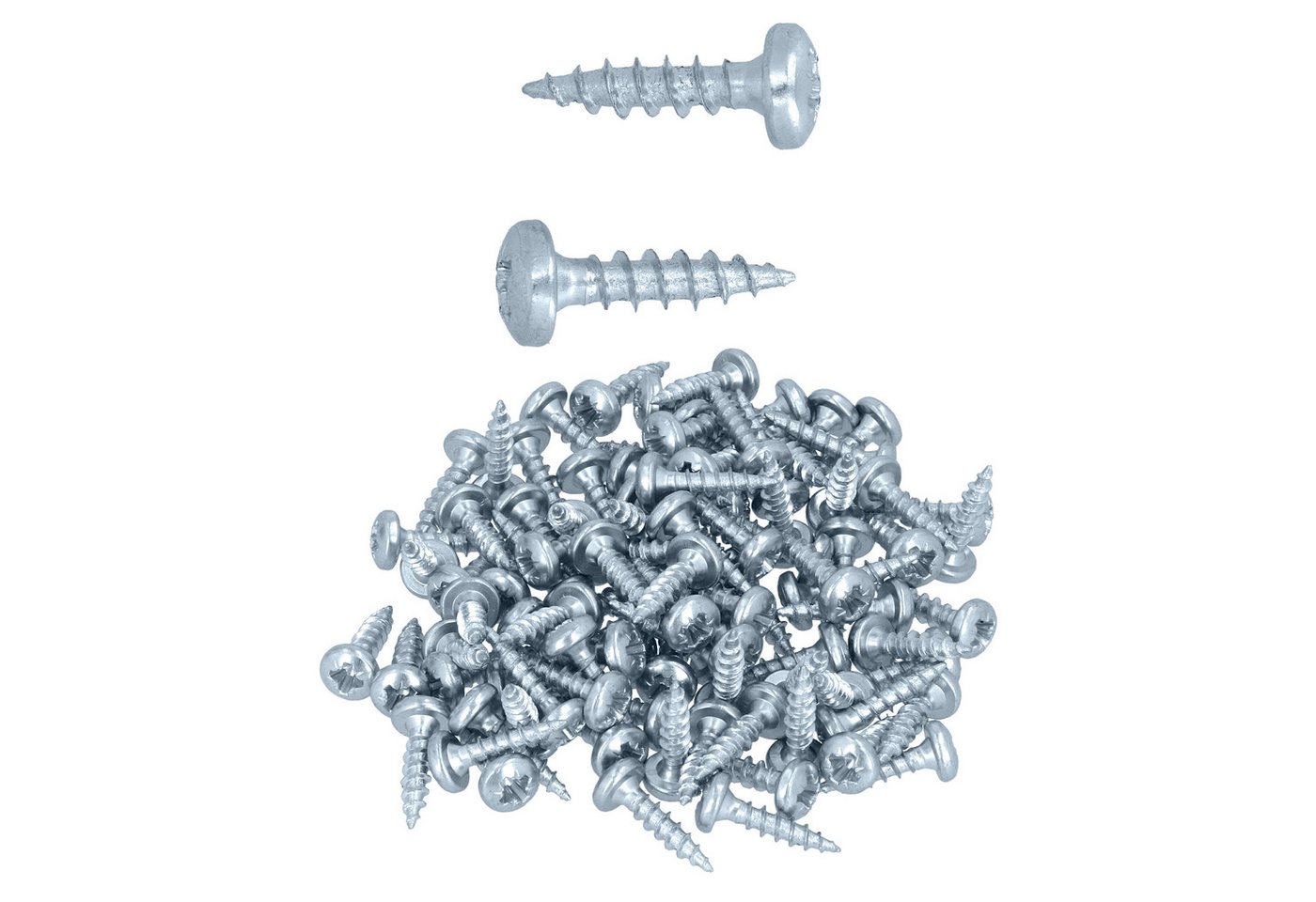 HELPMATE Schraube 4,0x16 mm verzinkt 100 Stück - PZ2 und Vollgewinde, (100 St) von HELPMATE