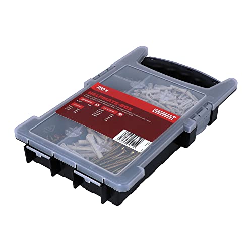 HELPMATE Schrauben und Dübelset PZ - 340 Dübel & 360 Universalschrauben mit Teilgewinde in Stahl inkl. hochwertige Box - besonderer Korrosionsschutz durch galvanische Verzinkung & Gelbpassivierung HELPMATE Schrauben und Dübelset PZ - 340 Dübel & 360 Universalschrauben mit Teilgewinde in Stahl inkl. hochwertige Box - besonderer Korrosionsschutz durch galvanische Verzinkung & Gelbpassivierung von HELPMATE
