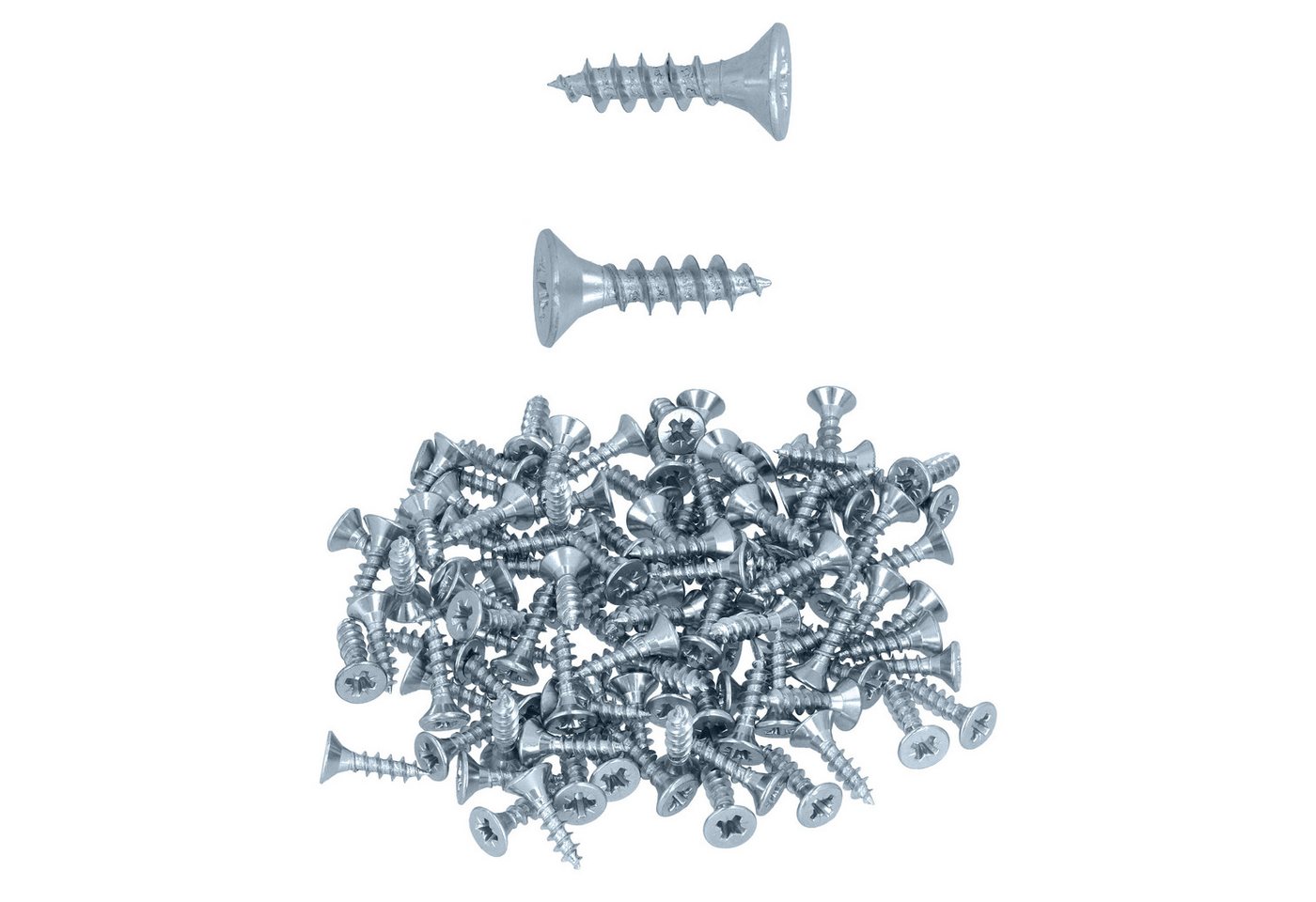 HELPMATE Senkschraube 4,0x16 mm verzinkt, 100 Stück - PZ2 und Vollgewinde, (100 St) von HELPMATE