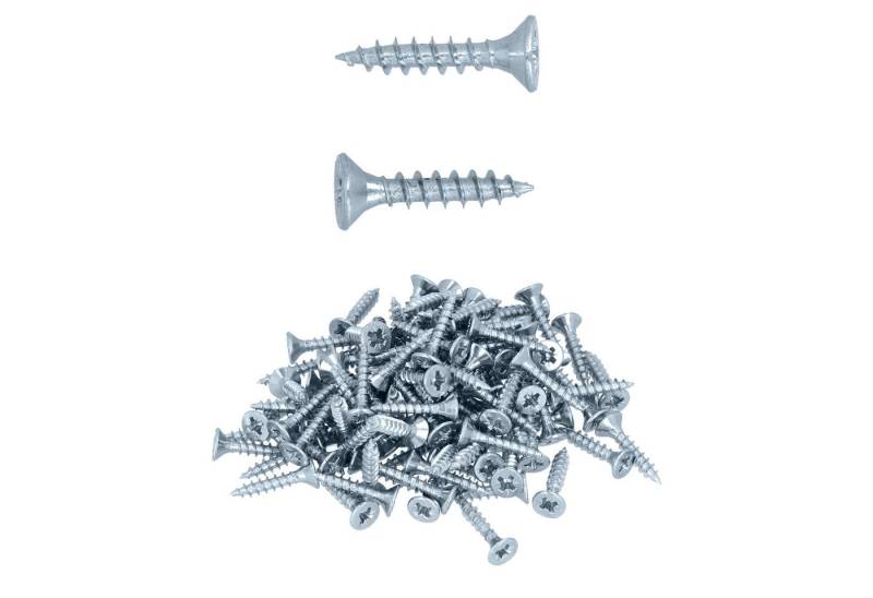 HELPMATE Senkschraube 4,0x20 mm verzinkt, 100 Stück - PZ2 und Vollgewinde von HELPMATE