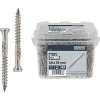 HELPMATE Terrassenschr. 5,0x 70 A2 2Bits T25 SK 500 Stück von HELPMATE