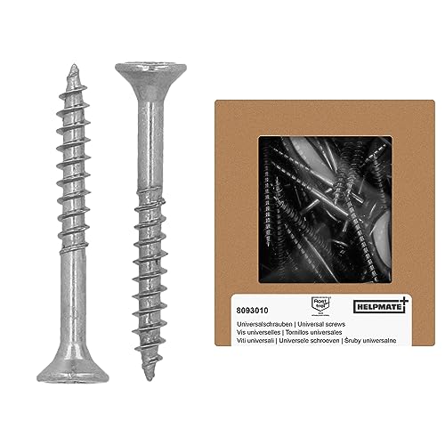 HELPMATE - Universalschrauben Senkkopf 3,5x30 Edelstahl A2 Rostfrei - 400 Stück Holzschrauben mit T-Antrieb und Teilgewinde - Spanplattenschrauben für Innen- und Außenbereich HELPMATE - Universalschrauben Senkkopf 3,5x30 Edelstahl A2 Rostfrei - 400 Stück Holzschrauben mit T-Antrieb und Teilgewinde - Spanplattenschrauben für Innen- und Außenbereich von HELPMATE