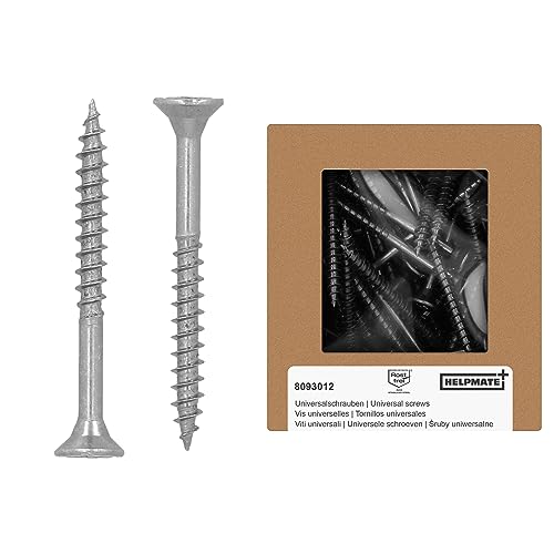 HELPMATE - Universalschrauben Senkkopf 4,0x40 Edelstahl A2 Rostfrei - 225 Stück Holzschrauben mit T-Antrieb und Teilgewinde - Spanplattenschrauben für Innen- und Außenbereich HELPMATE - Universalschrauben Senkkopf 4,0x40 Edelstahl A2 Rostfrei - 225 Stück Holzschrauben mit T-Antrieb und Teilgewinde - Spanplattenschrauben für Innen- und Außenbereich von HELPMATE