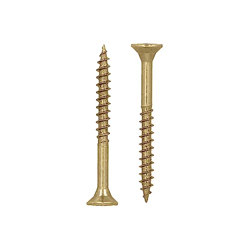 HELPMATE - Universalschrauben Senkkopf 4,0x40 gelb passiviert - 450 Stück Holzschrauben mit T-Antrieb und Teilgewinde - Spanplattenschrauben für Innenbereich und geschützten Außenbereich HELPMATE - Universalschrauben Senkkopf 4,0x40 gelb passiviert - 450 Stück Holzschrauben mit T-Antrieb und Teilgewinde - Spanplattenschrauben für Innenbereich und geschützten Außenbereich von HELPMATE