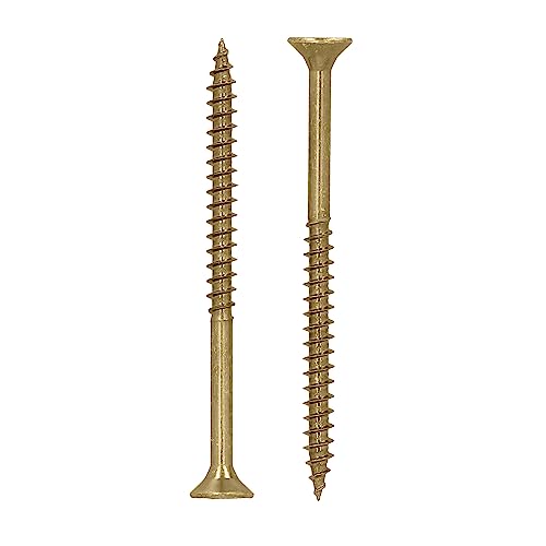 HELPMATE - Universalschrauben Senkkopf 5,0x70 gelb passiviert - 180 Stück Holzschrauben mit T-Antrieb und Teilgewinde - Spanplattenschrauben für Innenbereich und geschützten Außenbereich HELPMATE - Universalschrauben Senkkopf 5,0x70 gelb passiviert - 180 Stück Holzschrauben mit T-Antrieb und Teilgewinde - Spanplattenschrauben für Innenbereich und geschützten Außenbereich von HELPMATE