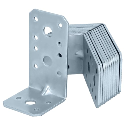 HELPMATE Winkelverbinder mit Sicke 50x90x48 mm, galvanisch verzinkt, blau passiviert, Holzverbinder, 12 Stück, Silber HELPMATE Winkelverbinder mit Sicke 50x90x48 mm, galvanisch verzinkt, blau passiviert, Holzverbinder, 12 Stück, Silber von HELPMATE