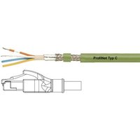 Helukabel 806410 RJ45 Netzwerkkabel, Patchkabel CAT 5e SF/UTP 1.00m Grün PUR-Mantel, Geflechtschirm von HELUKABEL