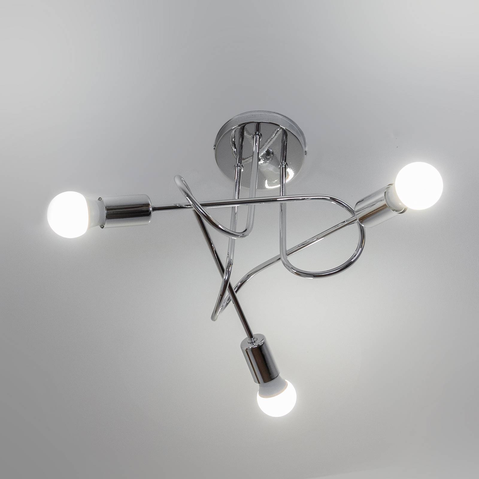 Deckenleuchte Oxford, chrom, 3-flammig, Ø 44 cm, Metall Deckenleuchte Oxford, chrom, 3-flammig, Ø 44 cm, Metall von HELam