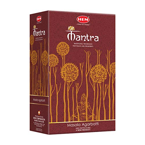 HEM Mantra Masala Räucherstäbchen – Masala Agarbatti Stäbchen – 12 Stück… von HEM