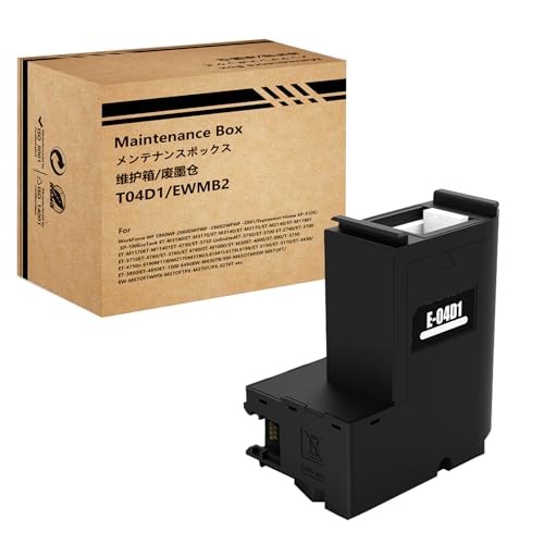 HEMEI Wartungsbox Ersatz für C13T04D100 und T04D1 Tintenwartungsbox, funktioniert mit ECOTANK ET-M3180 ET-M3170 ET-M3140 ET-M2170 ET-M2140 ET-M1180 ET-M1170 ET-4750 ET-3755 0 ET-3 700 Drucker von Ewbob