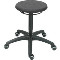 HEMMDAL Rundhocker, PU-Sitz, Sitzhöhe 460-650 mm, Rollen von HEMMDAL