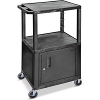 HEMMDAL Kunststoff-Transportwagen mit Unterschrank, schwarz von HEMMDAL