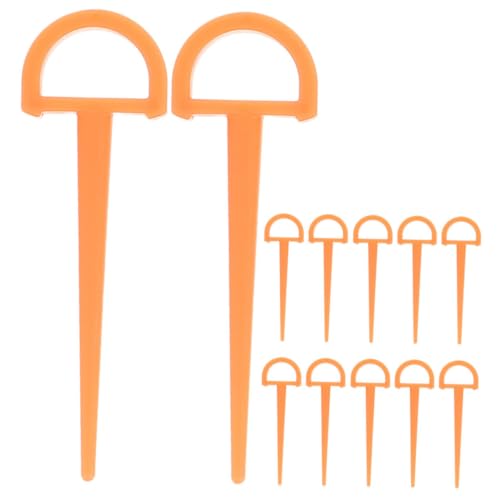 12 Stück Kunststoff Zeltnägel Leichte und Robuste Heringe für Camping Strand und Garten Wiederverwendbare Bodenanker für Zelte Pavillons und Gartenarbeiten von HEMOTON