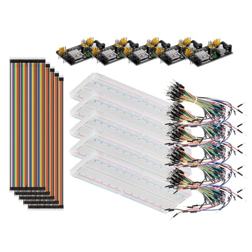 HEMOTON Breadboard Learning Kit 830 Pads Stromversorgungsmodul 65 Jump Drähte 40pin Linie Für HEMOTON Breadboard Learning Kit 830 Pads Stromversorgungsmodul 65 Jump Drähte 40pin Linie Für von HEMOTON