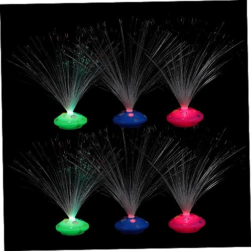 HEMOTON 1 Satz Bunte Glasfaserlaterne Faserlampe Mit Farbwechsel Kleines Nachtlicht Bunt Wechselndes Faserlicht Hochzeitsdekoration Dekoratives Licht Desktop-licht Led Plastik von HEMOTON