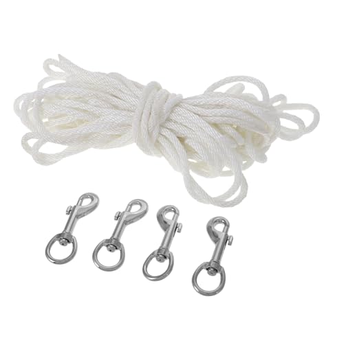 HEMOTON 1 Satz Flagpole Seil Fuß mit Clips Wetterfeste Langlebige Nylonflaggenleine für Garten Boot Wohnmobil Multifunktionales für Flaggen Zelte und von HEMOTON