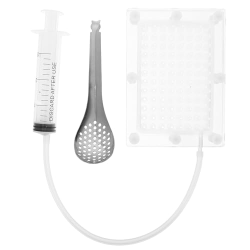 HEMOTON 1 Satz Kaviar Maker Box Kunststoff Kaviarlöffel Molekulare Gastronomie Kit Kaviar Spender Kaviarhersteller mit Infuser Sieblöffel Kaviarspender Molekulargastronomie von HEMOTON