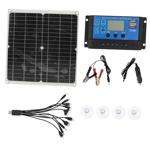 HEMOTON Tragbares Solarzellenpanel Mit Controller Effizientes Ladegerät Für Batterien Usb-geräte Leicht Für Outdoor-camping Und Reisen Schwarz von HEMOTON