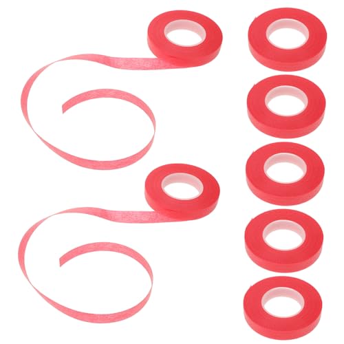 HEMOTON 10 Rollen Dehnbare Pflanzenbinder für Gartenarbeiten Vielseitige Bindebänder für Obstbäume Grafting Tape für Outdoor Pflanzenpflege Rot von HEMOTON