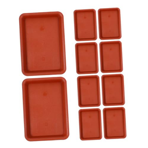 HEMOTON 10 Stück Blumentopf Tablett Pflanzentablett Rechteckig Pflanzenuntersetzer Pflanztablett Blumentopf Untersetzer Rechteckig Trog Blumentopf Untersetzer Für Den von HEMOTON