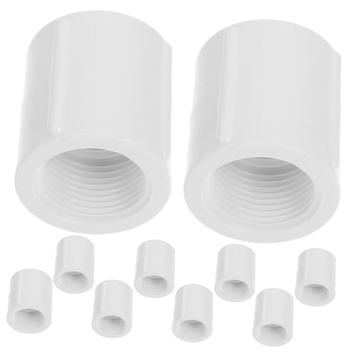 HEMOTON 10 Stück PVC Rohrverbinder Teiliges für Gartenanschlüsse Innengewinde Langlebige PVC Materialien Einfache Installation und Robust für Wassersysteme von HEMOTON