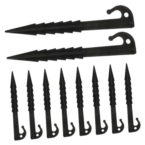 HEMOTON 10 Stück Teiliges Zeltheringe Kunststoff Windfeste Leichte Zeltpflöcke für Outdoor Camping Robust Sicherer Halt Rasen Erde und Sand Wiederverwendbar Praktische Befestigung Zubehör von HEMOTON