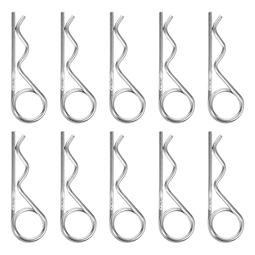 HEMOTON 10st Federstift Klappstecker Mit Ring Scherbolzen Für Schneefräsen Haarnadel Kleiner Korb Mit Deckel Für Schneefräse Lynch-pin-verschluss Federstahl Öffner Metall von HEMOTON