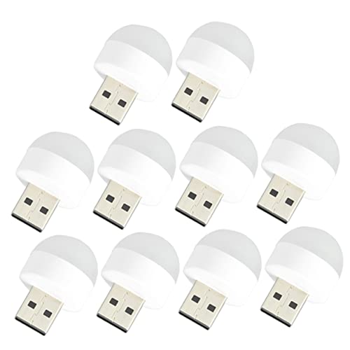 HEMOTON 10stücke Usb-nachtlichter Tragbar Klein Für Home Auto Schlafzimmer Treppe Babyzimmer Kinderzimmer Flur Toilette Mit Led Usb Stecker in Lichter von HEMOTON