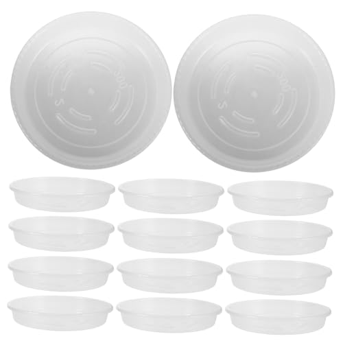 HEMOTON 15stücke Pflanzenuntersetzer Aus Transparentem Harz Runde Tropfschalen Für Innenbereich Wassertabletts Zum Schutz Von Oberflächen Blumentopfuntersetzer Mit Stabiler Basis von HEMOTON