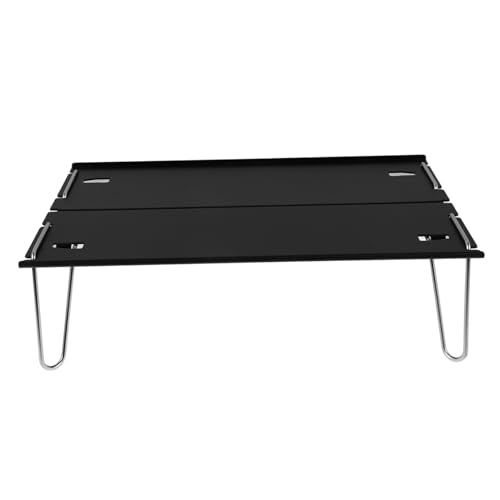 HEMOTON 1Stück Kompakter Klapptisch Aluminium Tragbarer Faltbarer Campingtisch für Picknick und Garten Abnehmbarer Teetisch für Outdoor Aktivitäten von HEMOTON