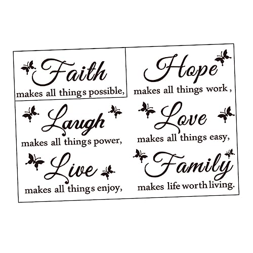 HEMOTON 1satz Einfacher Wandaufkleber Inspirierende Live Love Laugh Wanddekoration Für Heim Und Büro Selbstklebend Wasserfest Für Kinderzimmer Und Wohnzimmer von HEMOTON