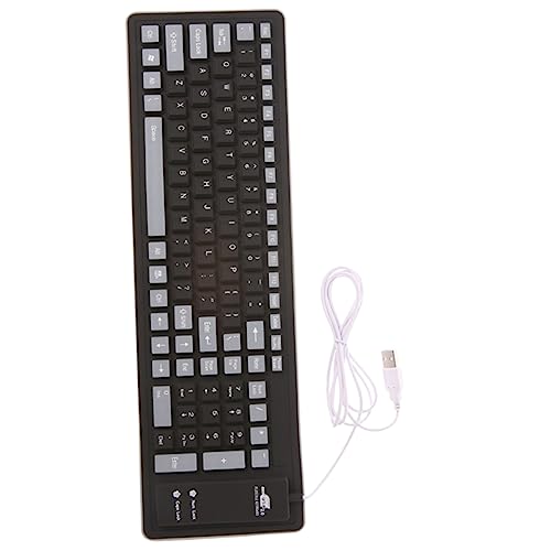 HEMOTON 1stück Faltbare Silikon-Tastatur Mit Tasten Und Leicht USB-Kabel Für Pc Und Laptop Schützt Vor Und Kratzern Platzsparend Und Einfach Zu Verstauen von HEMOTON