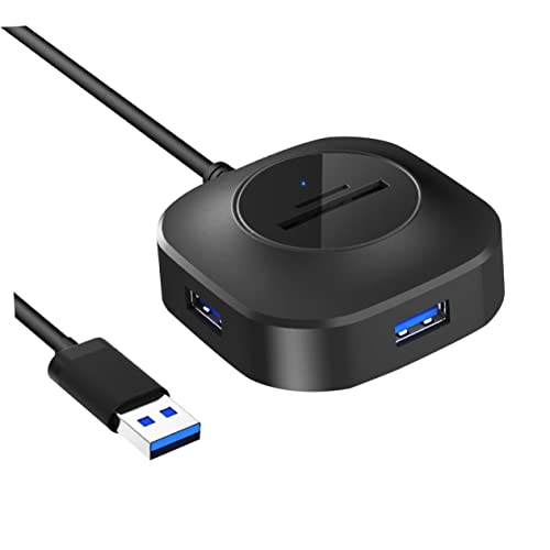 HEMOTON 1stück USB Hub Mit Anschlüssen Datenübertragung Und Kartenleser Kompatibel Mit Laptop Und Pc Kabel Für Schnelle Dateiübertragung Und Externen Stromanschluss von HEMOTON