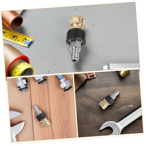 HEMOTON 2 Sätze Hochdruckreiniger Adapter Set zu Schnellkupplung Messing Schnellverbinder Hochdruckschlauch Zubehör für Effektive und Dichte Verbindung HEMOTON 2 Sätze Hochdruckreiniger Adapter Set zu Schnellkupplung Messing Schnellverbinder Hochdruckschlauch Zubehör für Effektive und Dichte Verbindung von HEMOTON