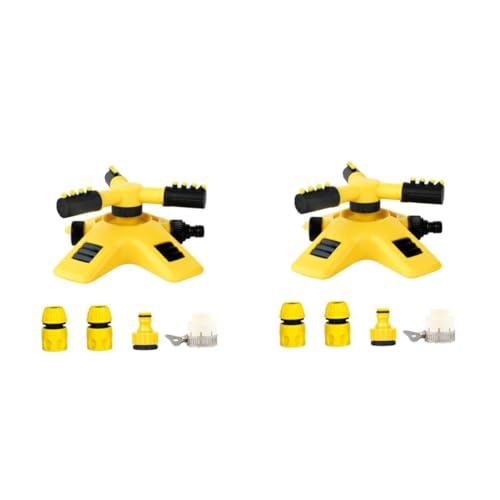 HEMOTON 2 Sätze Rotierender Rasensprenger mit Adapter Langlebiger Gartenbewässerungssprinkler Großer Sprühradius für Garten Landwirtschaft Stabiler Betrieb auch Unebenem Gelände HEMOTON 2 Sätze Rotierender Rasensprenger mit Adapter Langlebiger Gartenbewässerungssprinkler Großer Sprühradius für Garten Landwirtschaft Stabiler Betrieb auch Unebenem Gelände von HEMOTON