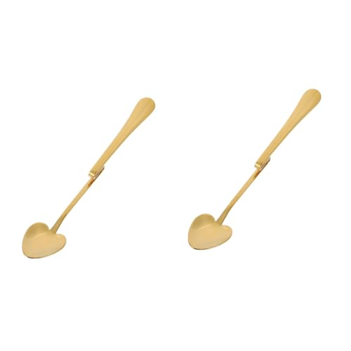 HEMOTON 2 Stk Löffel zum Aufhängen esslöffel ice cream scoop Kochlöffel aus Metall Vorspeisenlöffel Honiglöffel Metalllöffel Küchenwaren Tassenlöffel in Z-Form konzentrieren von HEMOTON