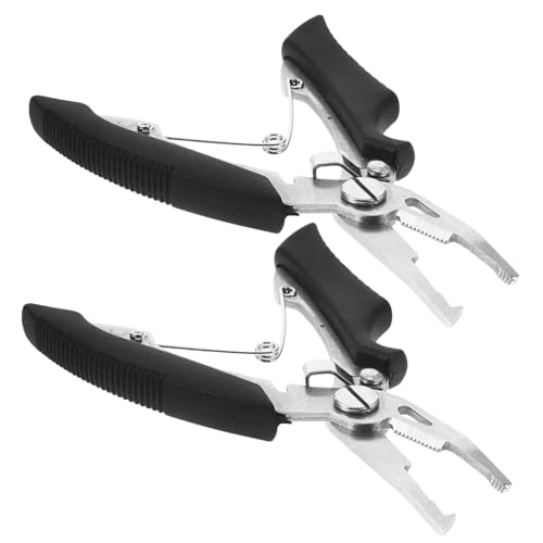 HEMOTON 2 Stück Multifunktionale Angelzange mit Schere Robuster Drahtschneider Praktische Zange für Angler Vielseitiges Werkzeug zur Handhabung von Fischen und Hakenentfernung HEMOTON 2 Stück Multifunktionale Angelzange mit Schere Robuster Drahtschneider Praktische Zange für Angler Vielseitiges Werkzeug zur Handhabung von Fischen und Hakenentfernung von HEMOTON