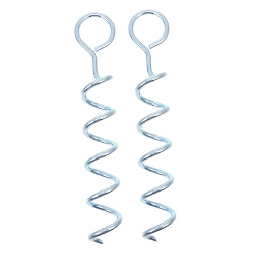 HEMOTON 2 Stück Spiralförmige Erdanker aus Metall Stabiles Langlebiges Bodenbefestigungsset für Zelte Haustier Tie Out Trampoline und Outdoor Camping Windfest Leicht und Tragbar HEMOTON 2 Stück Spiralförmige Erdanker aus Metall Stabiles Langlebiges Bodenbefestigungsset für Zelte Haustier Tie Out Trampoline und Outdoor Camping Windfest Leicht und Tragbar von HEMOTON