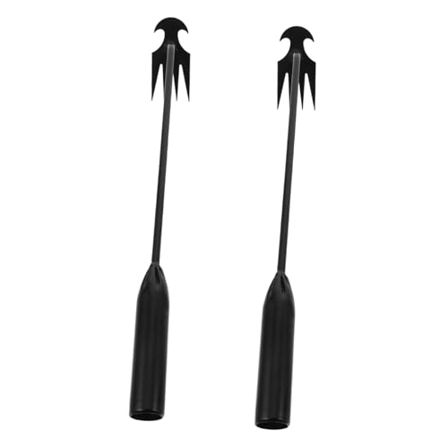 HEMOTON 2stücke Unkrautstecher Aus Edelstahl Manuelles Unkrautentfernungswerkzeug Mit Ergonomischem Griff Gartenwerkzeug Für Präzise Wildgemüseentfernung Und Erdauflockerung von HEMOTON