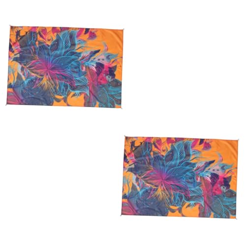 HEMOTON 2 Stück wasserdichte Bodenmatte Picknickdecke Teppich Groß Outdoor-stranddecke Verschleißfeste Picknickmatte Im Freien Matten Leichte Strandmatte Uv Wasserdichtes Polyestertuch von HEMOTON