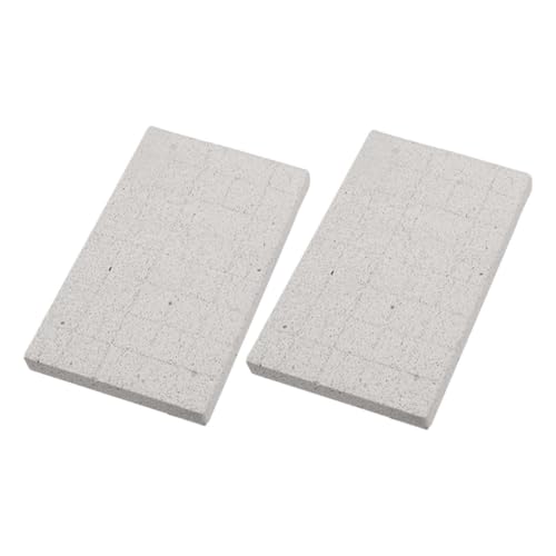HEMOTON 2 Stücke Natur Lavastein Kratzmatte für Kleine Haustiere Robustes Nagelpflegepad für Kaninchen Chinchillas und Meerschweinchen Platzsparendes Langlebiges Kratzbrett zur Natürlichen von HEMOTON