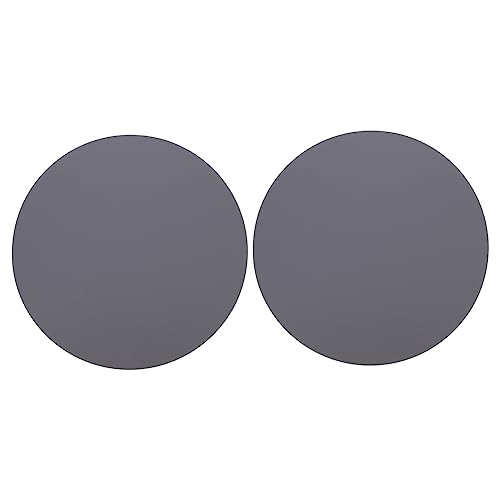 HEMOTON Backmatte Silikonmatte Rundes Tischset 2Er-Pack Hitzebeständig Wärmeisolierend 26cm Grau für Mikrowelle Küche Topfunterlage von HEMOTON