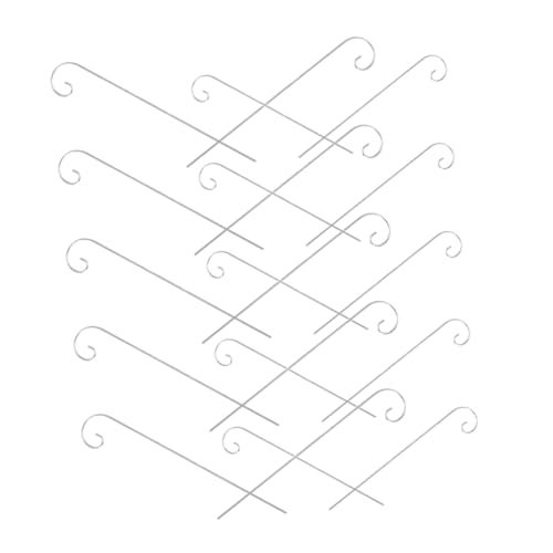 HEMOTON 20 Stück Teiliges Kleine Shepherd Hooks aus Metall Vielseitige Gartenstecker zum Einfachen Einstecken Dekorative Pflanzenaufhänger für Außenbereich für Laternen Pflanzenschilder von HEMOTON