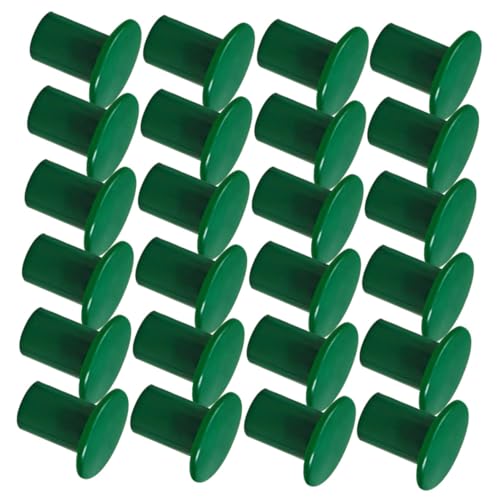 HEMOTON 24 Stück Outdoor -bambuspol -schutzabdeckung Gartenstabkappen Pflanzenunterstützungskappen Zuckerrohr-Topper Für Den Garten Baumstammwächter Cane-Topper Baumschützer Grün von HEMOTON