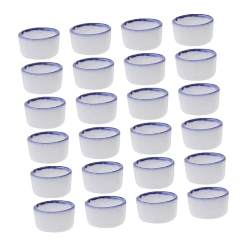 HEMOTON 24 Stück Teiliges Kleiner Rutschfester Wassernäpfe für Reptilien und Mini Tiere Glatte Oberfläche Langlebige Futterschalen für Spinnen Skorpione und Terrariengebrauch von HEMOTON