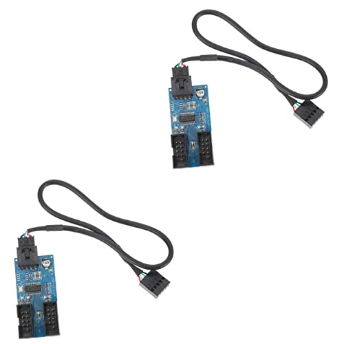HEMOTON 2St Riser-Karte USB-Verlängerungskabel Verlängerungs-Hub-Adapter stoßverbinder Computerzubehör USB-Header-Erweiterungs-Splitter Hauptplatine Konverter Rechner Spender Leiterplatte von HEMOTON