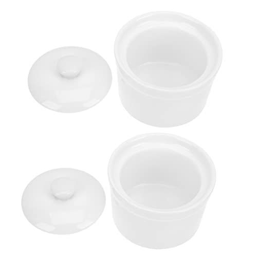 HEMOTON 2st Eintopf Dampftasse Aus Porzellan Schmorpfanne Mit Ofenfeste Suppenschüsseln Suppennudelschüssel Chawanmushi-schüssel Eierpudding-topf Keramik Weiß Wasserdicht Zuckerschüssel HEMOTON 2st Eintopf Dampftasse Aus Porzellan Schmorpfanne Mit Ofenfeste Suppenschüsseln Suppennudelschüssel Chawanmushi-schüssel Eierpudding-topf Keramik Weiß Wasserdicht Zuckerschüssel von HEMOTON