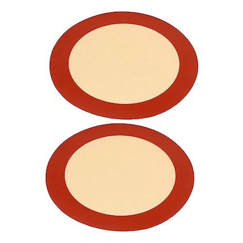 HEMOTON 2-teilige Hitzebeständige Silikon-ofenmatte 8 Zoll Für Heißluftfritteusen Topfmatte Mikrowellengeeignet Tischset Antihaftbeschichtete Küchenmatte Für Den Tisch von HEMOTON