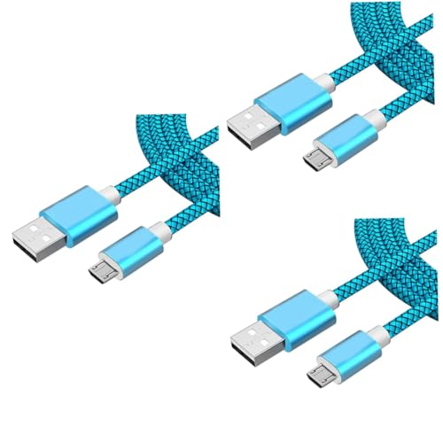 HEMOTON 3 Stück 1 ladekabel Handy ladekabel für Handy bläulich händy ladekabel Blaue The Blue Handy ladekabel blueriiot bluetii Micro-USB-Ladegerät USB-Kabel Miniatur Datenleitung s7 von HEMOTON